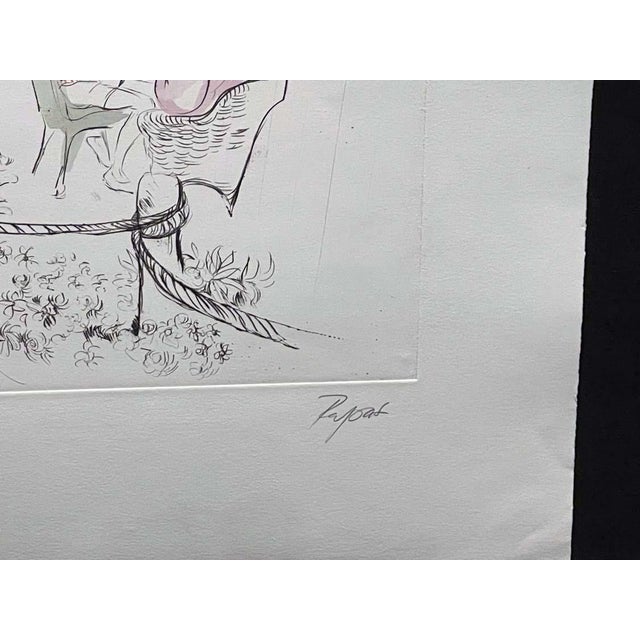 1980s William Papas "Fort Lauderdale Florida" Hand Colored Art Etching For Sale - Image 5 of 9