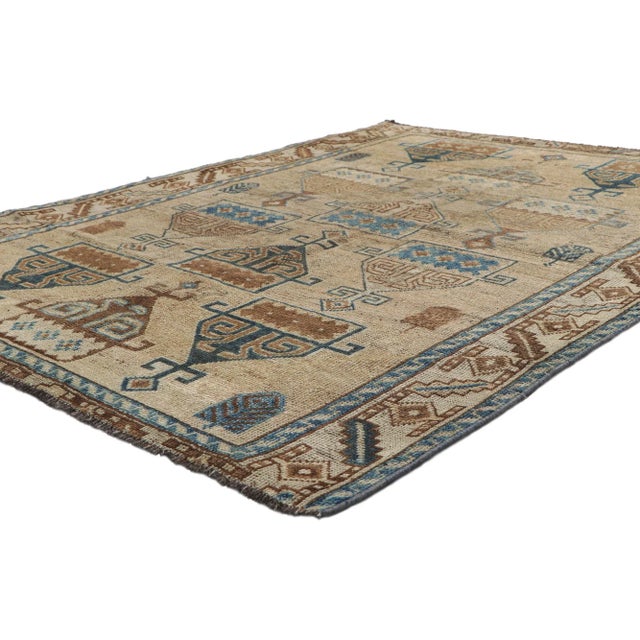 61147 Antique Persian Shiraz Lori Rug with Tribal Style, 05'01 x 06'10.