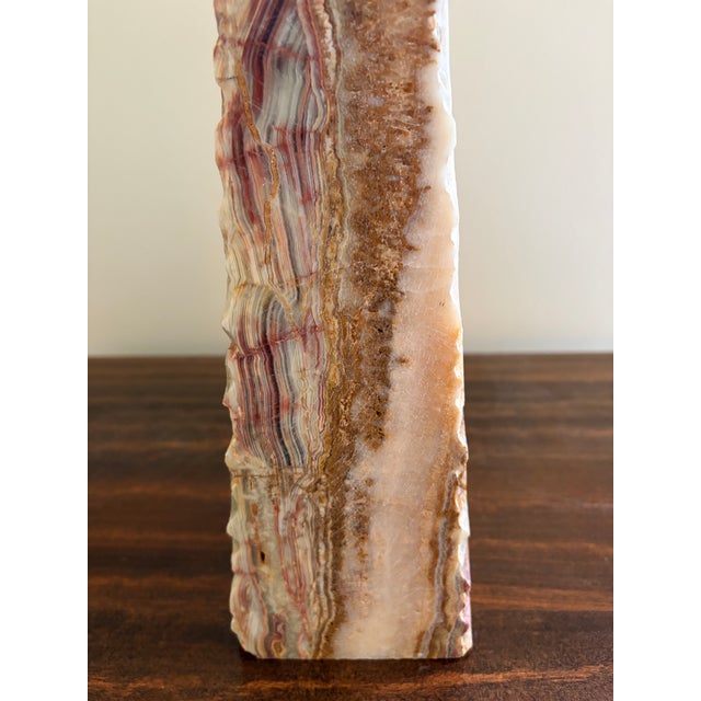 Neoclassical Solid Marble Green and Brown Obelisk For Sale In South Bend - Image 6 of 13