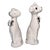Pair of Mid 20th Century Art Deco Ceramic Dog Figurines For Sale