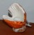 Vintage Art Glass Clam Shell With Pearl For Sale - Image 9 of 12