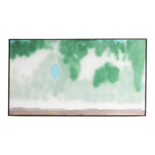 Signed “Lake in Summer No. Three” Abstract Acrylic on Canvas Painting by Martha Kaplan For Sale