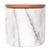 Modern Artifacts Trading Company Storage Canister with Sealed Wood Top in White, Medium For Sale - Image 3 of 6