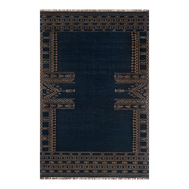 Mahi Kabir Indigo 9' X 12' Area Rug For Sale