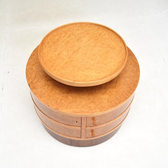 Wood Art Deco Birds Eye Maple Side Table, 1930s For Sale - Image 7 of 11