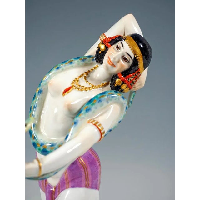 Ceramic Art Nouveau Figure by Max Bochmann, 1890s For Sale - Image 7 of 11