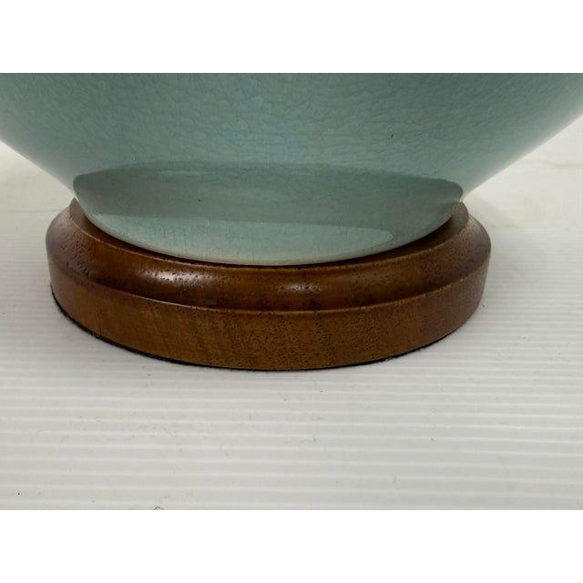 Ralph Lauren Celadon Ceramic Table Lamp For Sale - Image 11 of 12