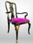 Kindel Queen Anne Hand Painted Chinoiserie Chairs Set of 6 Fuschia Velvet For Sale - Image 4 of 13