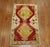 Vintage Turkish Oushak Red Field Scatter Rug For Sale - Image 4 of 6