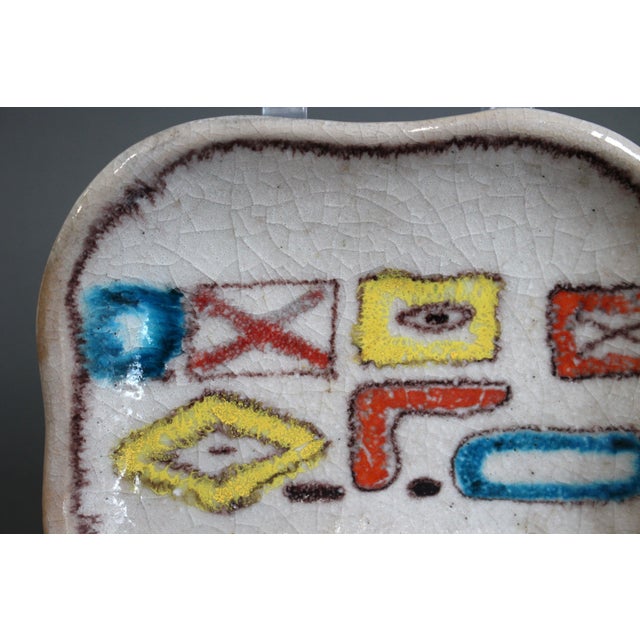 Vintage Italian Decorative Ceramic Dish by Guido Gambone, 1950s For Sale - Image 14 of 17