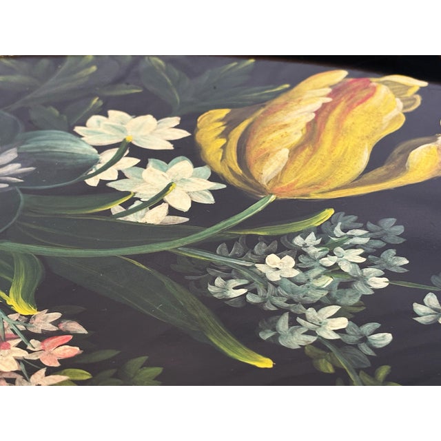 Late 20th Century Regency Chinoiserie Style Lacquer and Faux Bamboo Folding Tray Table For Sale - Image 12 of 18