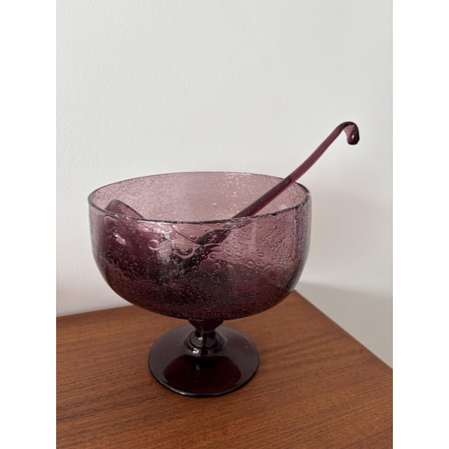 Vintage Punch Set in Bubble Glass, 1970s, Set of 10 For Sale - Image 6 of 11