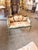 French Vintage Louis XVI Cherub Sofa Biege & Sage Green For Sale - Image 3 of 7