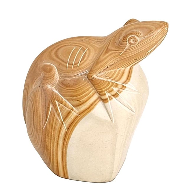 1960s Vintage Hand Carved Soap Stone Lizard Figurine/Bookend/Paperweight For Sale - Image 5 of 10