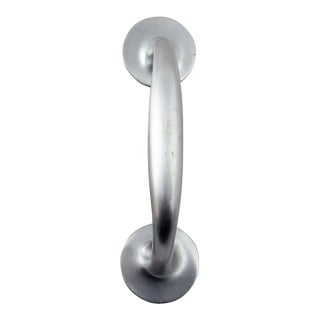 Vintage Modern 7.5 In. Brushed Nickel Passage Door Pull Handle For Sale