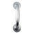 Vintage Modern 7.5 In. Brushed Nickel Passage Door Pull Handle For Sale