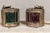 Japanese Nippon Sento Ship Lanterns with Green and Red Glass, Unwired - A Pair For Sale - Image 10 of 12