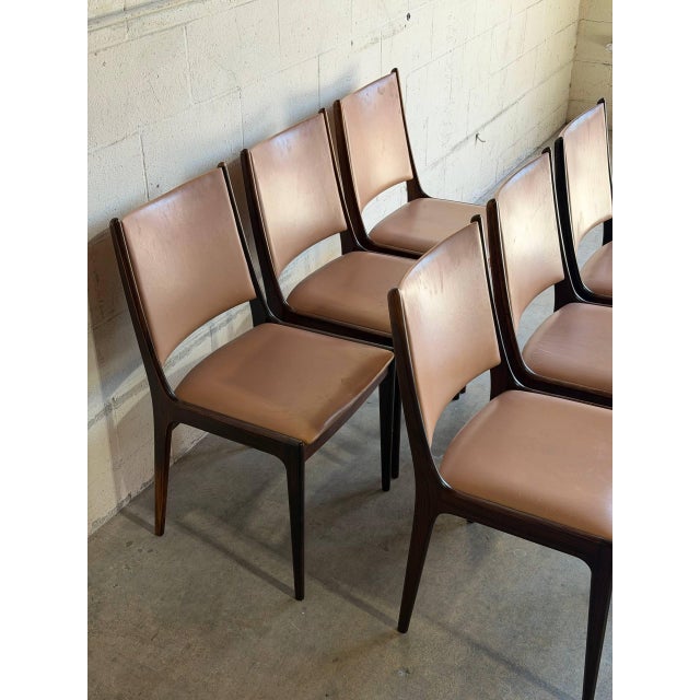 Johannes Andersen Rosewood Dining Chairs Set of 6 Leather Seating Denmark 1960s For Sale - Image 10 of 10