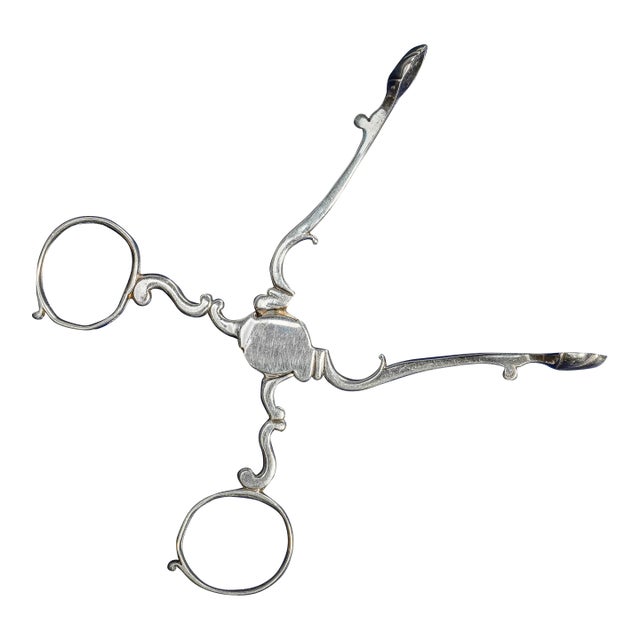 Beautiful English Georgian Antique Sterling Silver English Sugar Nips Tea Tongs For Sale