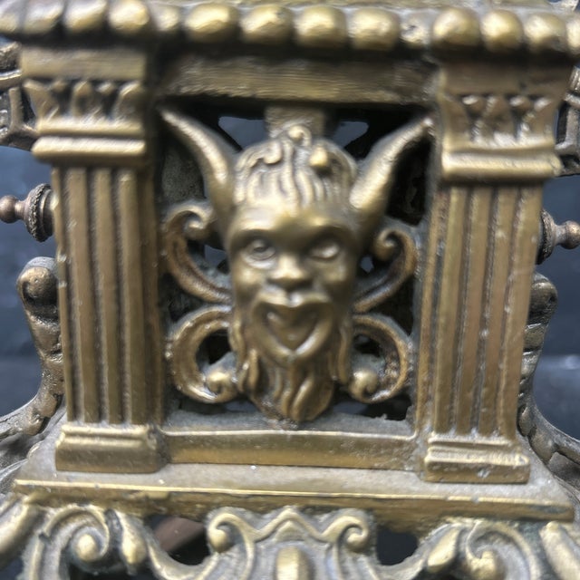 19th Century French Baroque Style Cast Brass 5-Light Candelabras - A Pair For Sale - Image 4 of 12