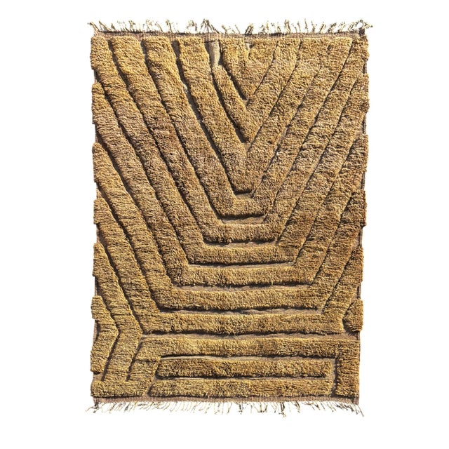 Moroccan Mrirt Beni Ouarain Wool Rug, 1990 For Sale - Image 9 of 9