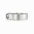 Not Yet Made - Made To Order Bezel Set Oval Emerald Wide Matte Band Silver, Gold, Size 10 For Sale - Image 5 of 8
