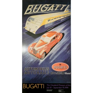 1999 Ettore Bugatti "Bugatti" Automobiles Autorails Molsheim (Alsace), Museum Reprint Poster For Sale