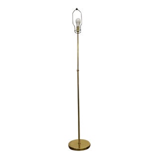 1970s Adjustable Solid Brass Floor Lamp For Sale
