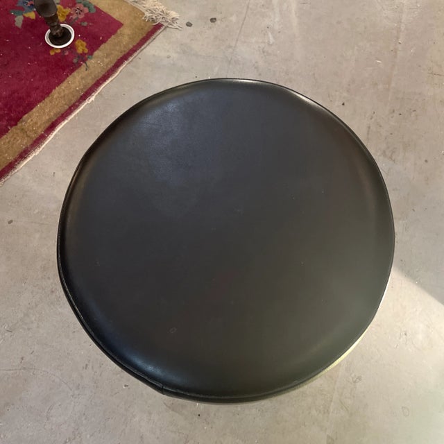 Industrial Helix Co Industrial Spring and Leather Chair Stool Vintage For Sale - Image 3 of 7