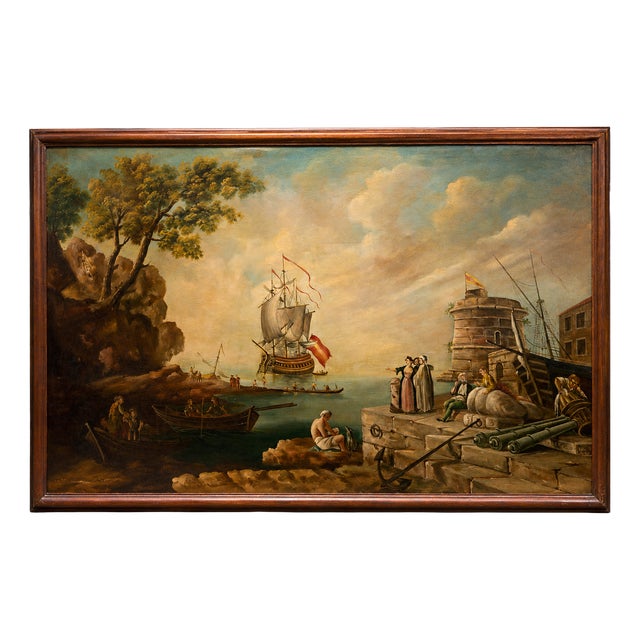 Landscape Composition, 1920s, Oil Painting on Canvas For Sale