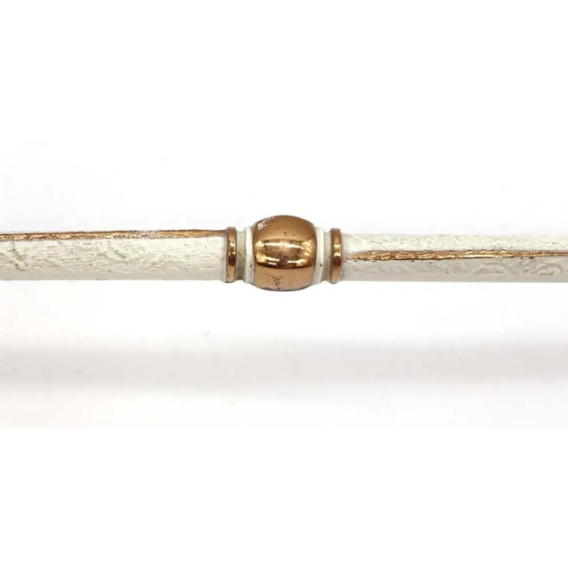 French Provincial Vintage French Provincial Off White & Gold 3 Piece Bathroom Hardware Set For Sale - Image 3 of 12