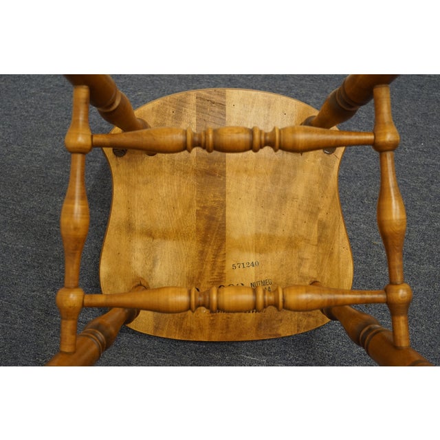 Ethan Allen Heirloom Nutmeg Maple Colonial Early American Spindle Back Dining Side Chair 10-6002 For Sale - Image 9 of 10