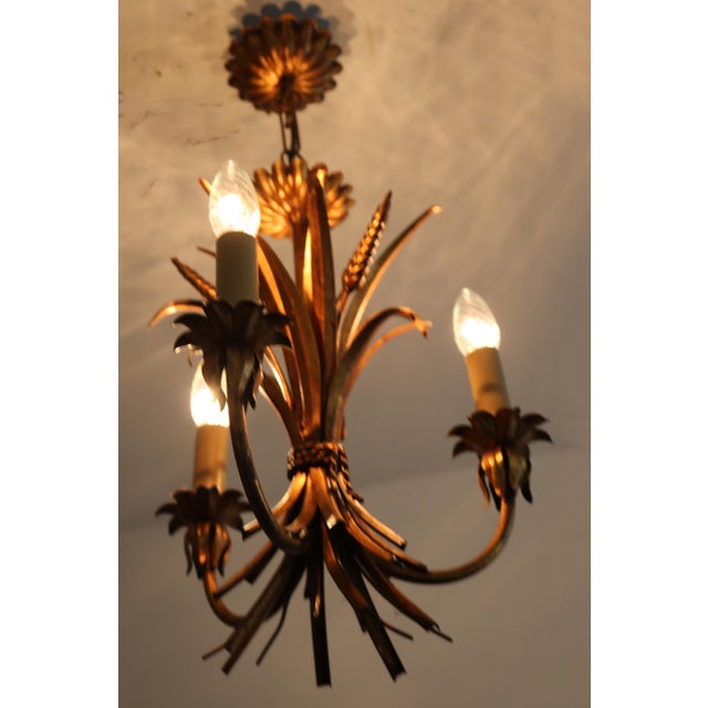 Metal Hollywood Regency Chandelier by Hans Kögl, 1970s For Sale - Image 7 of 9