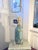 Ceramic Hollywood Regency Ceramic Lamp: Gold & Blue, Lucite Base, C. Damien Fox Design For Sale - Image 7 of 8