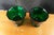 Late 20th Century 2 Currey and Company Columbia Collection Emerald Green Faceted Glass Vases Pair For Sale - Image 5 of 8