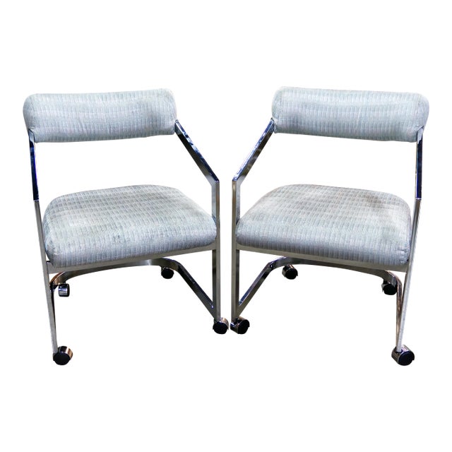 1980s Chrome Chair Attributed to Milo Baughman for Design Institute of America For Sale