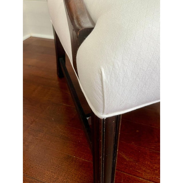 Mid 20th Century Vintage White Arm Chair For Sale - Image 5 of 6