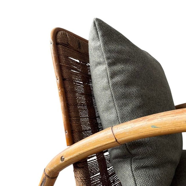 French Bamboo Lounge Chair by Adrien Audoux & Frida Minet For Sale - Image 10 of 16