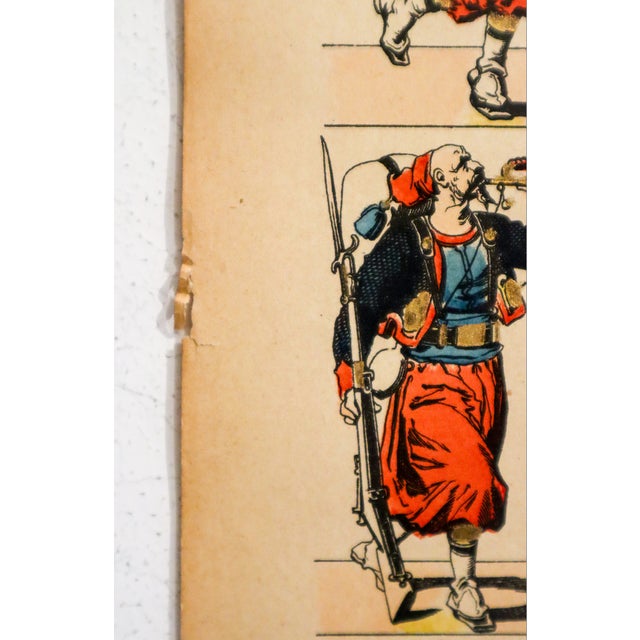 1880s - 1890s French Military Print - Imagerie d'Épinal #114 - Zouaves For Sale - Image 4 of 4