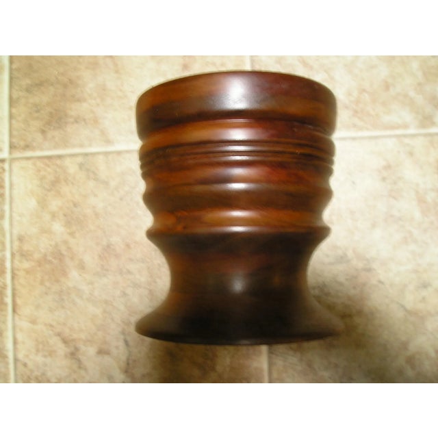 Wood Carved Bowl Dark in color Nice Peace for center of Table or Kitchen to put fruit in, it's in Pristine condition