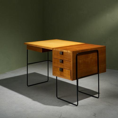 Duo-Tone Writing Desk by Taichiro Nakai for La Permanente Mobili Cantù, 1955 For Sale - Image 6 of 14