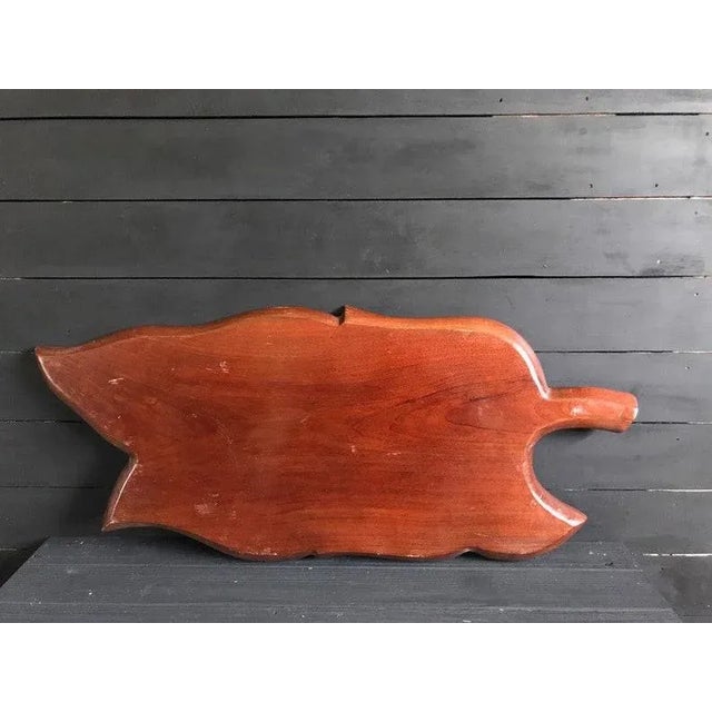 Mid-Century Modern Vintage Mid-Century Large Wood Serving Tray For Sale - Image 3 of 5