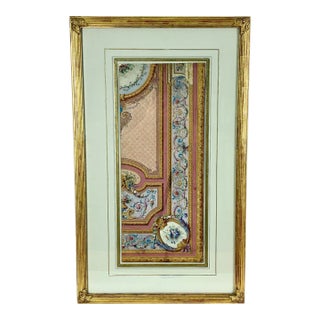 Late 18th Century French Gouache Design for Decorated Ceiling For Sale