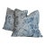 Jasper Java Stripe Pillows in Indigo With Aqua Cord For Sale