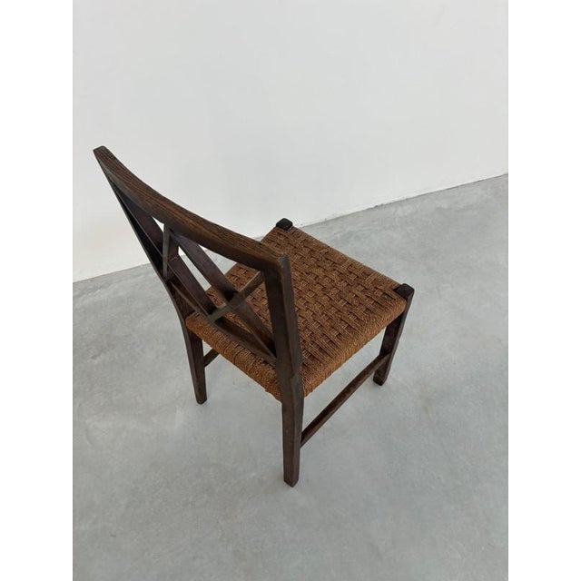 Mid-Century Wood and Rope Chairs in the style of Paolo Buffa, Italy, 1940, Set of 6 For Sale - Image 9 of 11