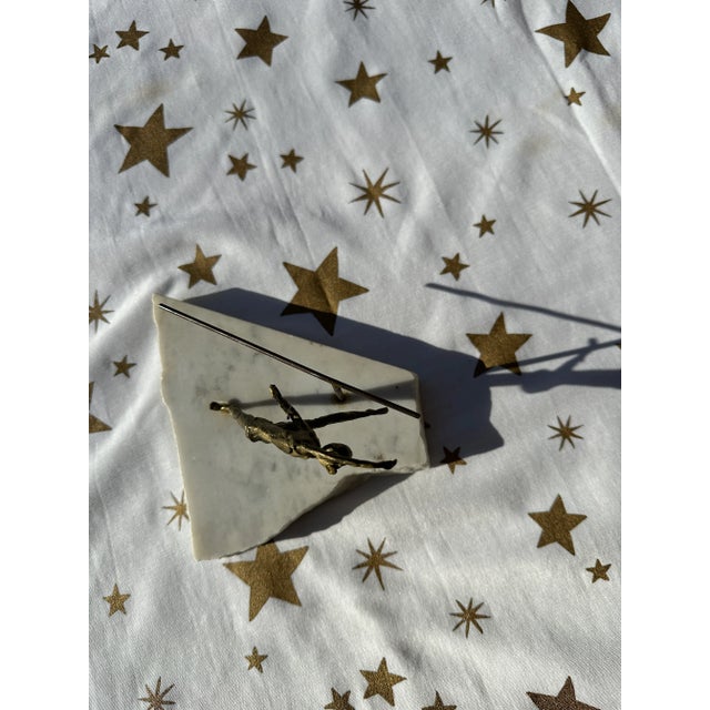 White 1970s Marble Ballerina in Dance Pose For Sale - Image 8 of 11