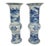 Mid 20th Century Pair of Large Blue and White Chinese Trumpet Vases For Sale - Image 9 of 9
