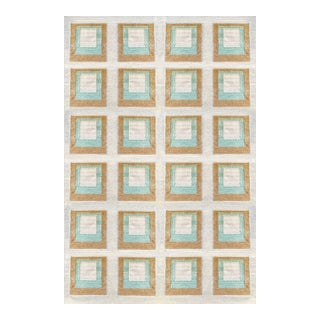 Color Study Handwoven Wool Flatweave 4' x 6' Rug - Silver Lake For Sale