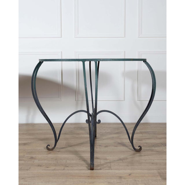 Pair of Late 19th / Early 20th-Century Lacquered Iron Round Tables For Sale - Image 9 of 11