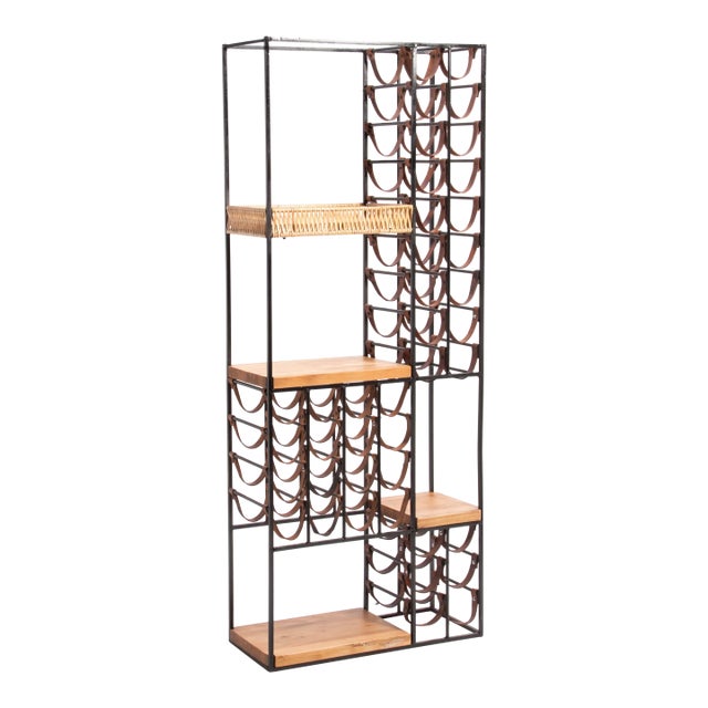 Arthur Unanoff Shaver Howard Room Divider 40 Bottle Wine Rack Restored For Sale